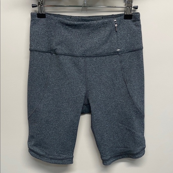 Calia Essential High Rise Bermuda Bike Shorts Dark Gray  Heather S - Picture 1 of 16